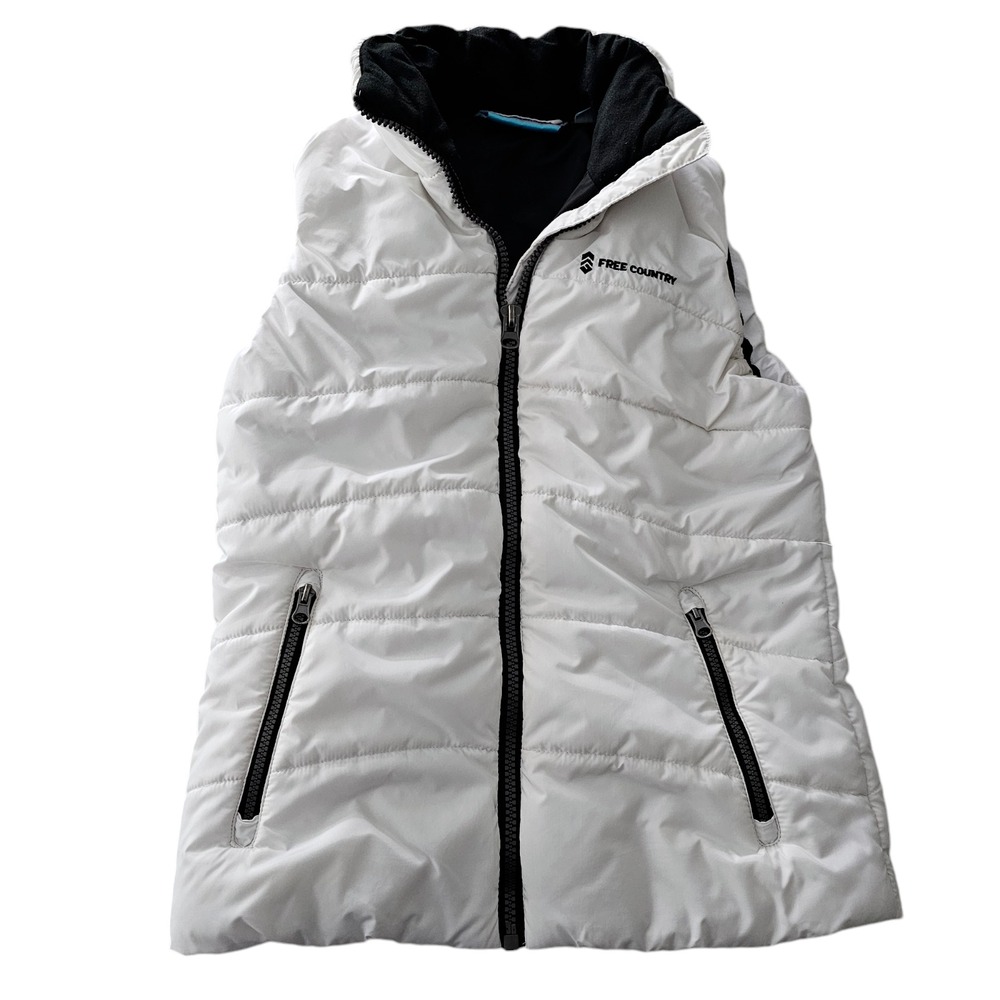 Free Country Women's Puffer Vest White Size‎ Small
